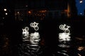 Illuminated Canal Bikes Ã¢â¬Å15000 and moreÃ¢â¬Â by night at Amsterdam Light Festival